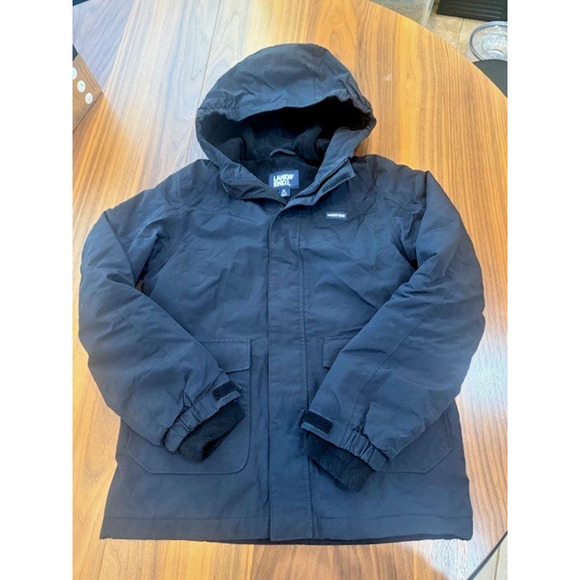 Lands End Grow A-longs Snow & Ski Snowboard Black Pants Jacket Set Medium 10 12 - Picture 3 of 16